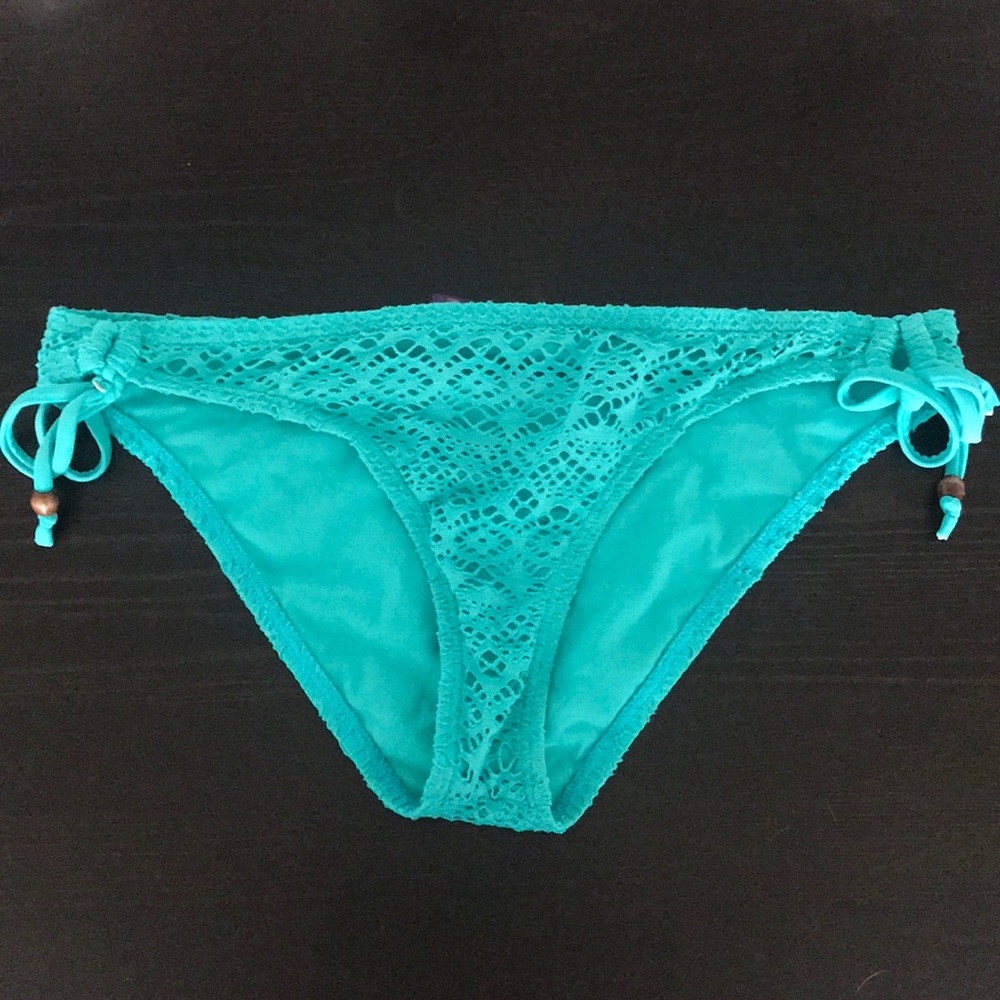 REEF Teal crochet bikini bottom